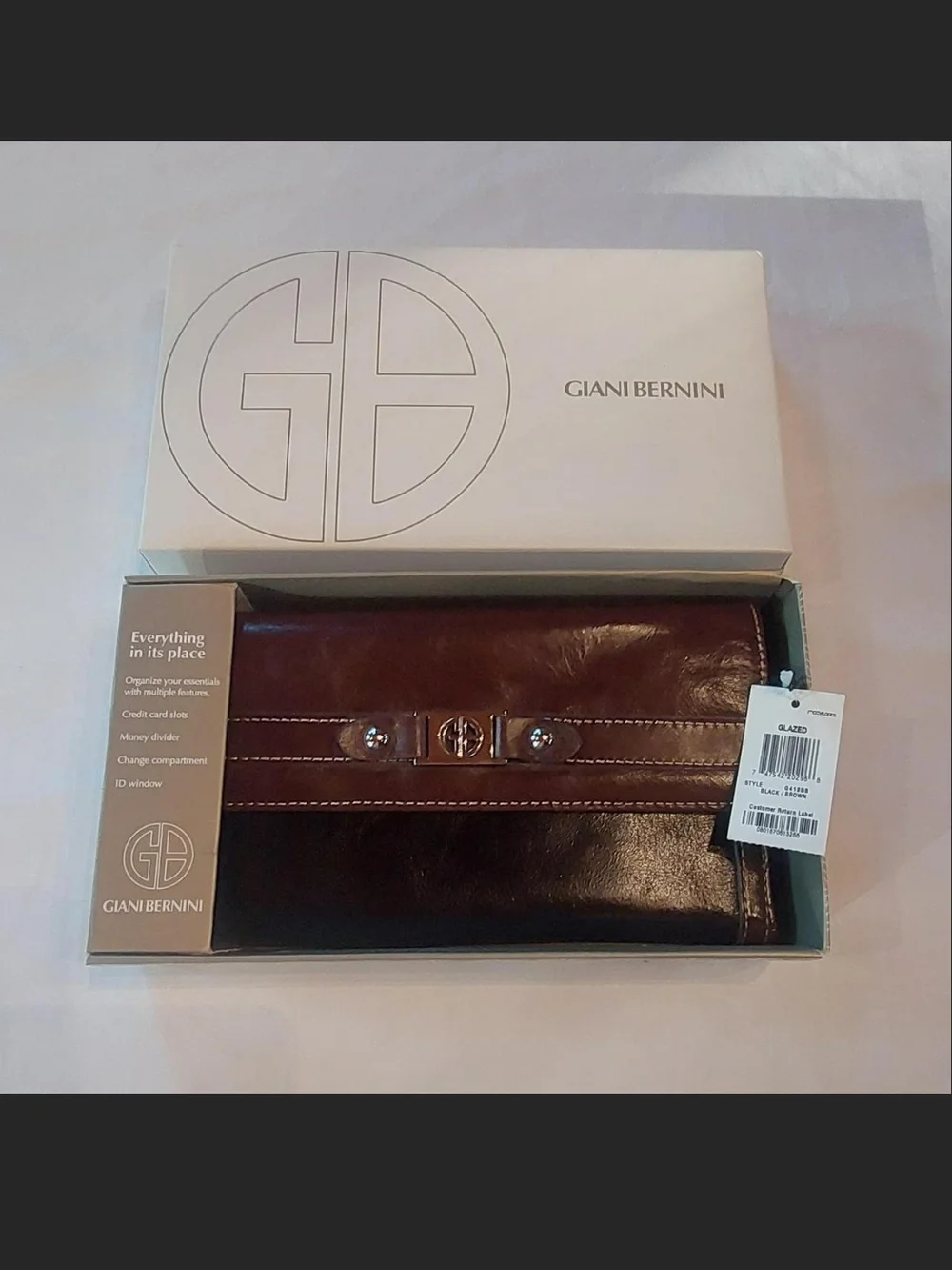 Giani Bernini Brown Leather Womans Wallet